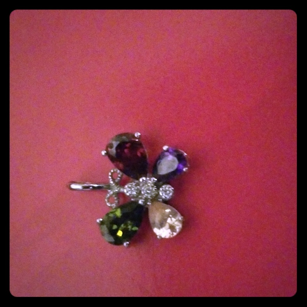Multi colored butterfly pendent